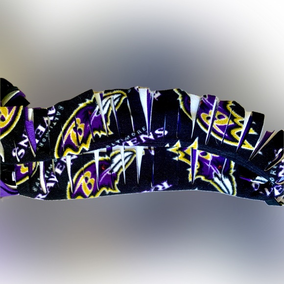 🐦‍⬛ Handmade Baltimore Ravens Scarf One of a Kind EUC - Picture 4 of 10